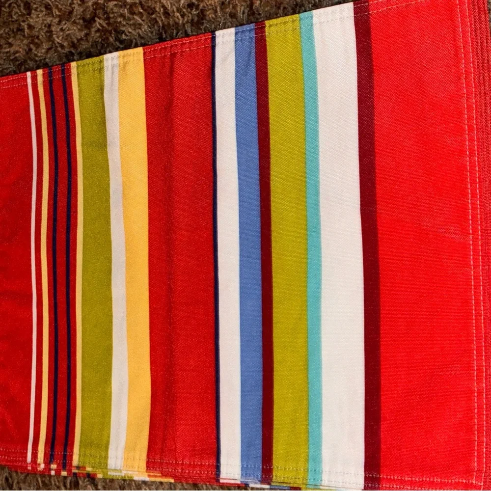 Colorful‎ Striped Table placemats.